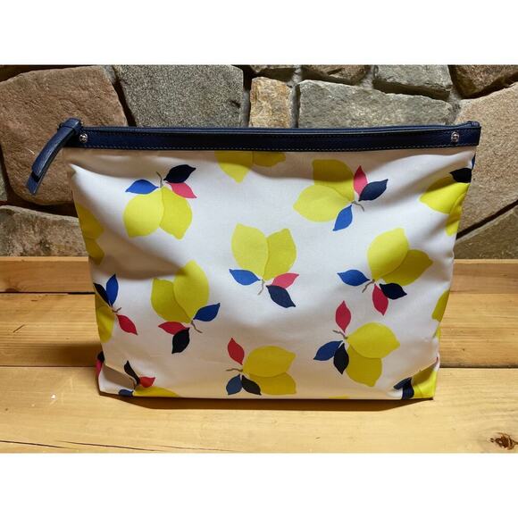 Kate Spade 3 Piece Lemon Zest Set. See thru bag tote, clip in bag and wallet - Picture 14 of 16